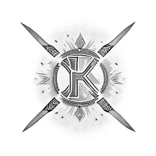 Tattoo for left arm including letters V, I, P tattoo design idea