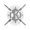 Tattoo for left arm including letters V, I, P tattoo design idea