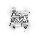 Tattoo for left arm including letters V, I, P tattoo design idea