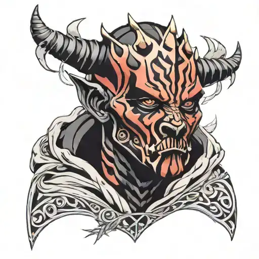 Darth Maul Skull tattoo design idea