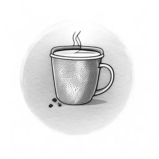 Coffee cup with attitude tattoo design idea