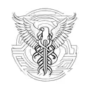 Caduceus symbol tattoo design idea