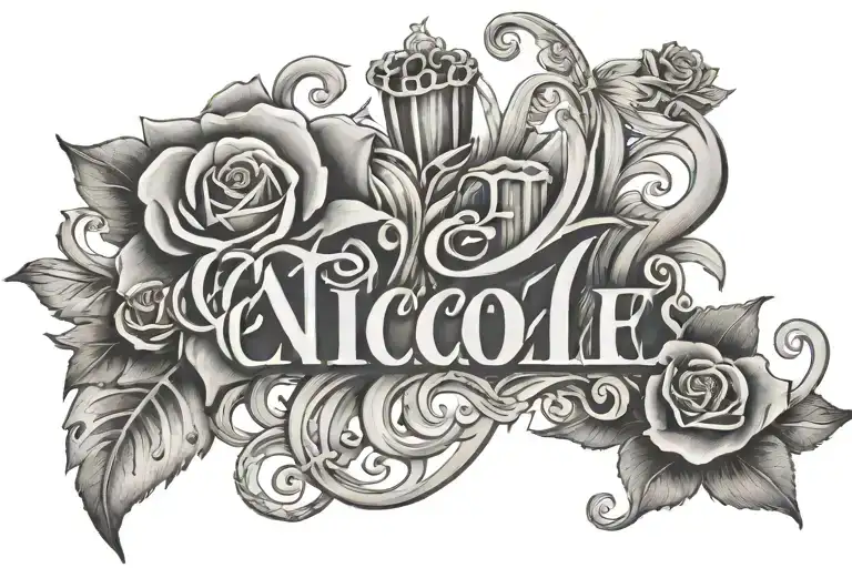 Nicole name tattoo tattoo design idea