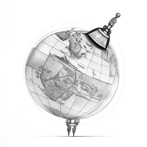 globe tattoo design idea