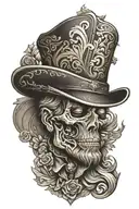 tooled leather with western tattoo design idea