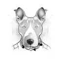 bull terrier  tattoo design idea
