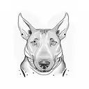 bull terrier  tattoo design idea