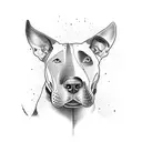 bull terrier  tattoo design idea