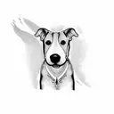 bull terrier  tattoo design idea
