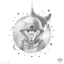 per aspera ad astra cartoonish tattoo design idea