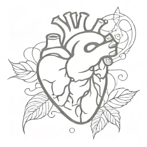 Anatomie Heart bomb tattoo design idea