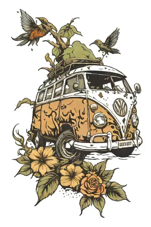 volkswagen emblem as the dirt tattoo design idea