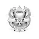 flying pig tattoo design idea