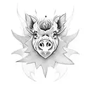 flying pig tattoo design idea