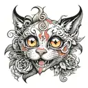 ahegao heart eyes tattoo design idea