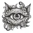 ahegao heart eyes tattoo design idea