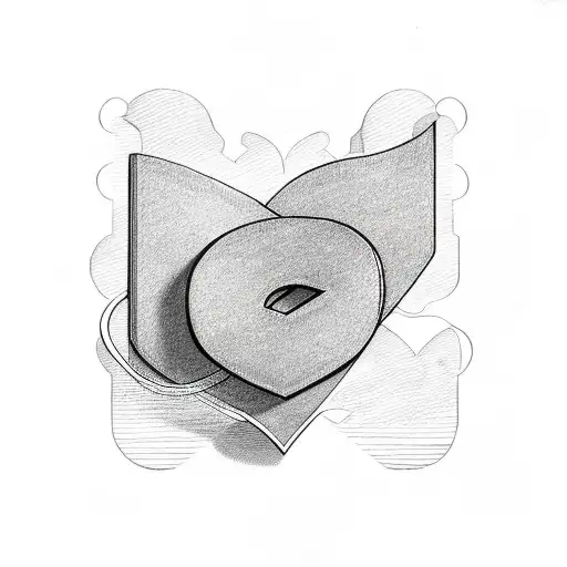 letter g with a heartshape tattoo design idea