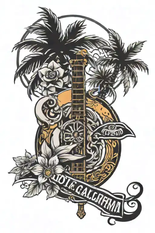 hotel california tattoo design idea