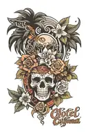 hotel california tattoo design idea