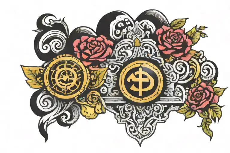 forearm band money love happy authority symbols  tattoo design idea