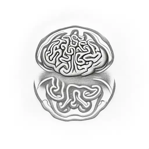 neurodivergent brain tattoo design idea
