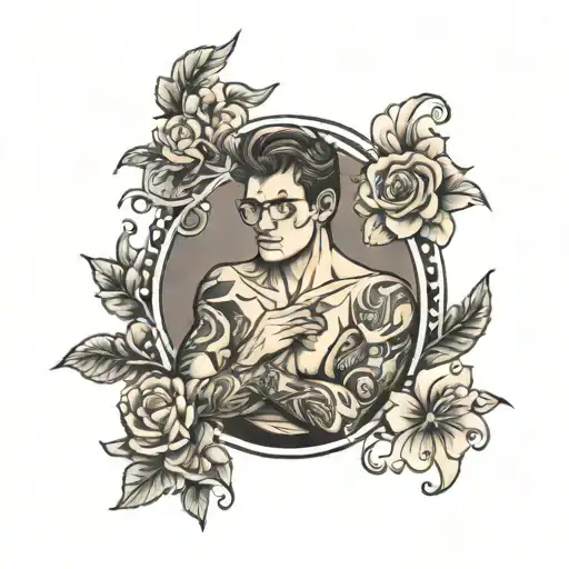grew up alone man tattoo design idea