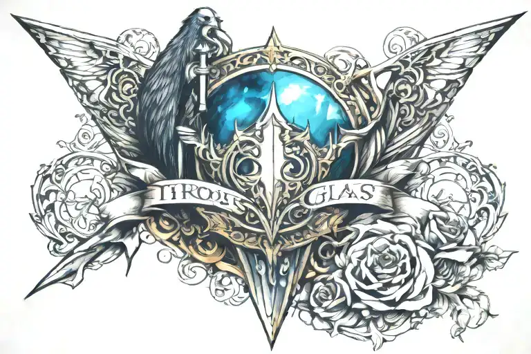 throne of glass book tattoo design idea