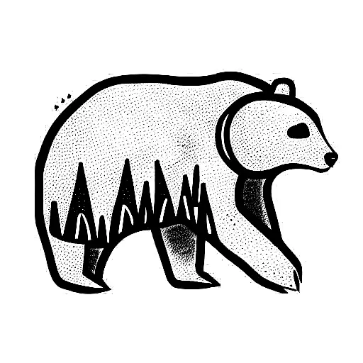Bear tattoo design idea