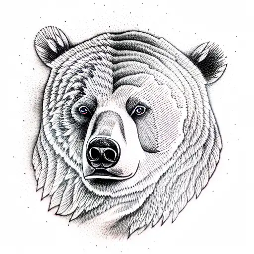 Bear tattoo design idea