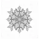 Incorporate the Olympic rings into a snowflake design with Damavand Iran in the background tattoo design idea