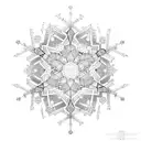 Incorporate the Olympic rings into a snowflake design with Damavand Iran in the background tattoo design idea