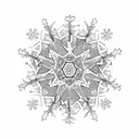 Incorporate the Olympic rings into a snowflake design with Damavand Iran in the background tattoo design idea