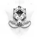 chainsaw with up the wahs carved into it  tattoo design idea