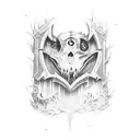 chainsaw with up the wahs carved into it  tattoo design idea