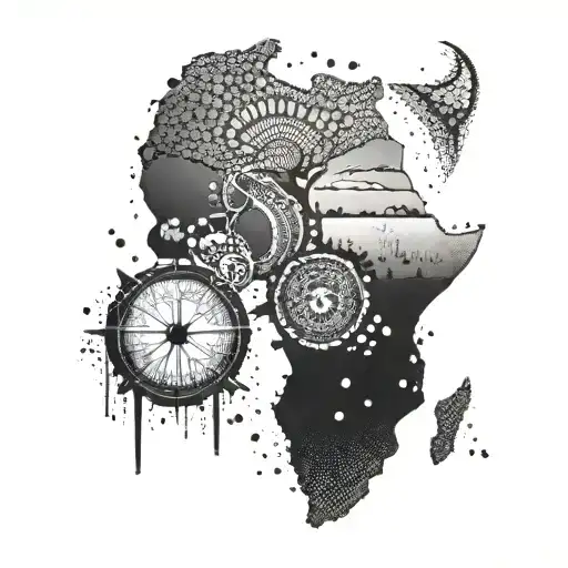 Africa free slave tattoo design idea