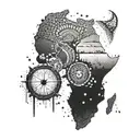 Africa free slave tattoo design idea