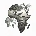Africa free slave tattoo design idea