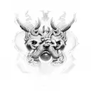 cerber, three-headed dog, demon, evil, shadow, dark tattoo design idea