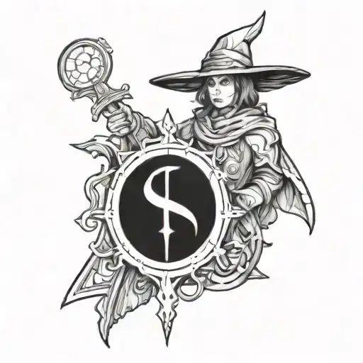 mage rpg tattoo design idea