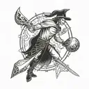 mage rpg tattoo design idea