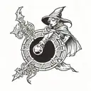 mage rpg tattoo design idea