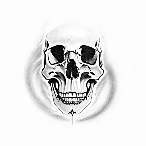 Music, Skull, Life, Death tattoo design idea