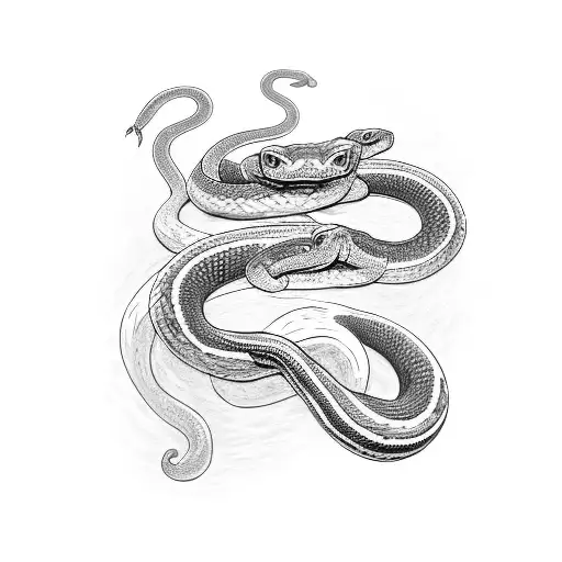 A snake coiled around the word 'Family' in a black-grey style tattoo design idea