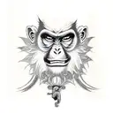 Evil Monkey King  tattoo design idea