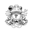 frog and toad  tattoo design idea