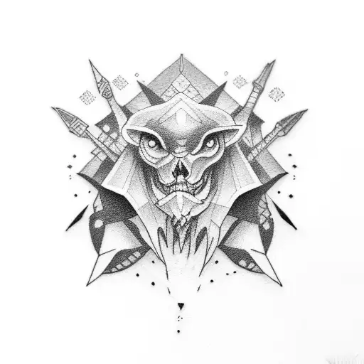 pencil artistic tattoo design idea