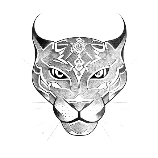 Panther tattoo design idea