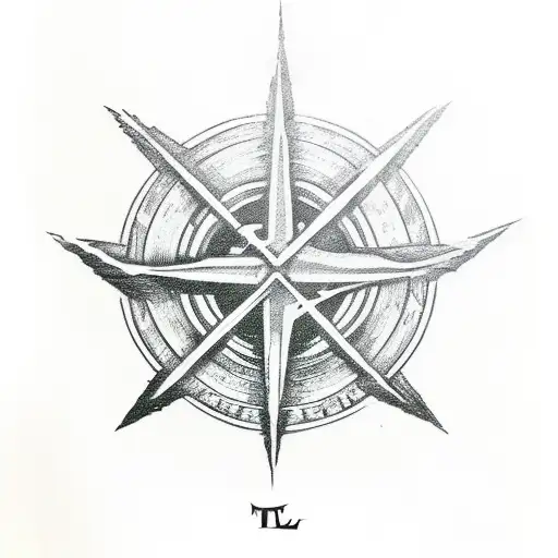 Metallica logo with "for whom thé Bell tolls" Ghost, including Kthulu catching a pirates boat and a lucky compass  tattoo design idea