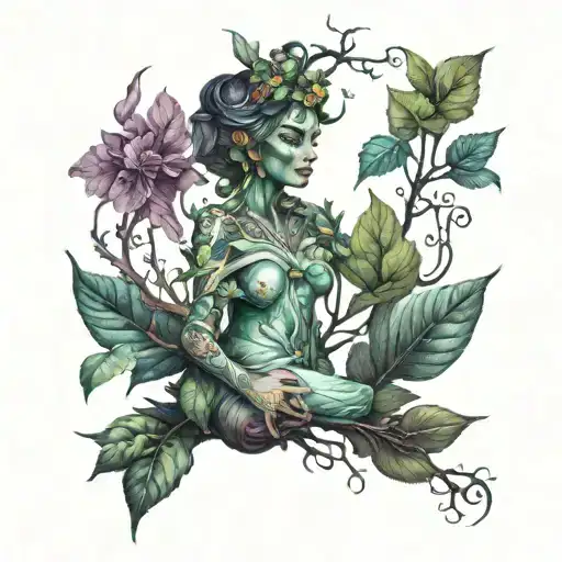Dryad tattoo design idea
