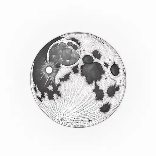 the date 10.28.18 with the Waning Gibbous moon phase tattoo design idea